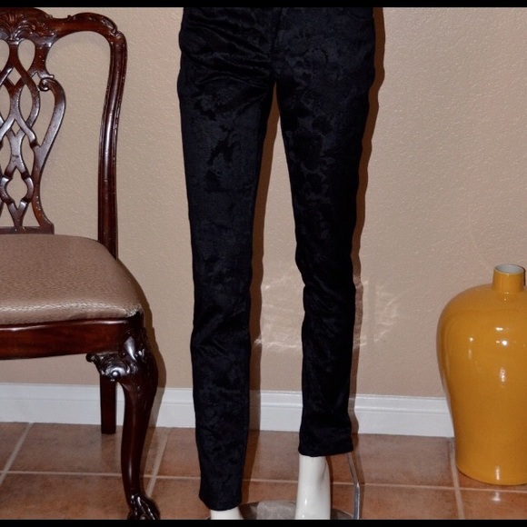 Alice + Olivia Velvet Brocade Skinny Pant - Picture 2 of 7